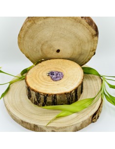 Pendente de lepidolite em aço forma livre para calma emocional, suavização interior e equilíbrio vibracional 2