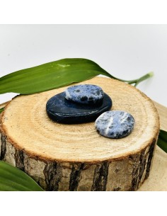 Sodalite rolada plana 3 a 4 cm pedra natural