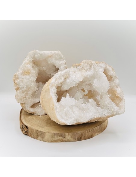 Geodo de quartzo em par 1,5 a 2 kg pedra natural