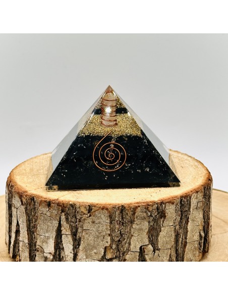 PIRÁMIDE DE ORGONITA TURMALINA 7CM