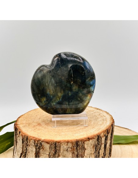 Corazón de labradorita para protección energética, activación de la intuición y alineación espiritual