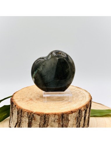 Coração de labradorite para proteção energética, ativação da intuição e alinhamento espiritual