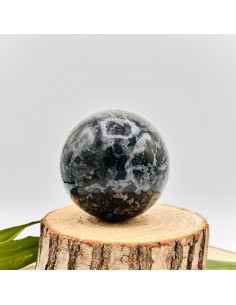 Esfera de merlinite 5 a 6 cm para integração interior, equilíbrio vibracional e consciência espiritual profunda 2