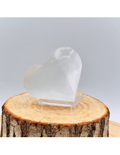 Coração de selenite 5 a 6 cm pedra natural