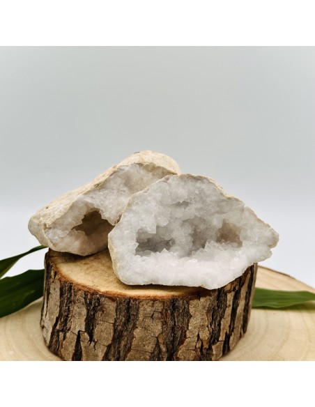 Geodo de quartzo em par 6 a 7 cm pedras naturais