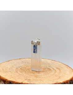 COLGANTE DE SELENITE COM PONTA CIANITA AZUL