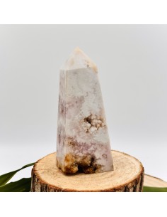 Ponta de ágata rosa LR20 que ativa amor próprio, calma emocional e harmonia vibracional 2