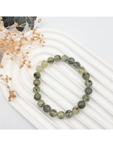 Pulseira de prehnite para cura emocional, clareza interior e expansão suave do chakra do coração