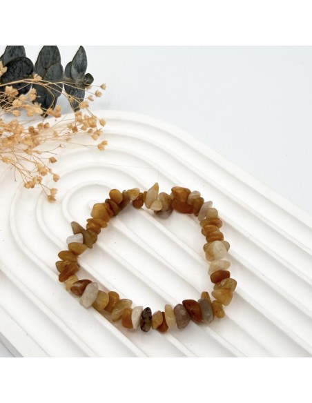 PULSERA DE JASPE AMARILLO CHIP