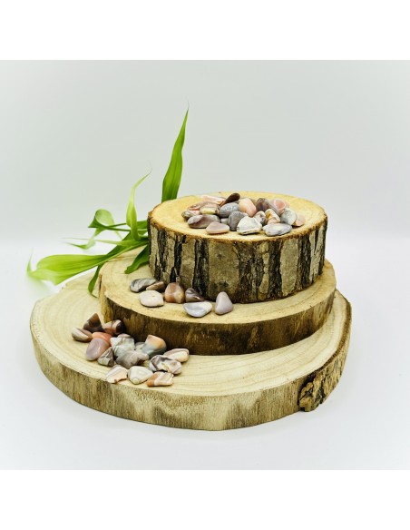 Ágata rosa rodada para dulzura emocional, armonía interior y equilibrio vibracional