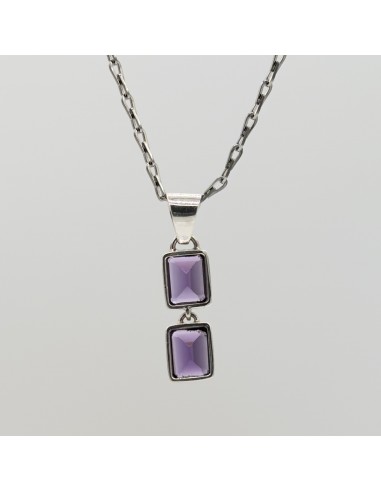 Colgante de amatista Élia en plata para protección espiritual, intuición y claridad interior
