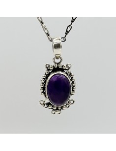 COLGANTE DE AMATISTA ILDA EN PLATA DE LEY