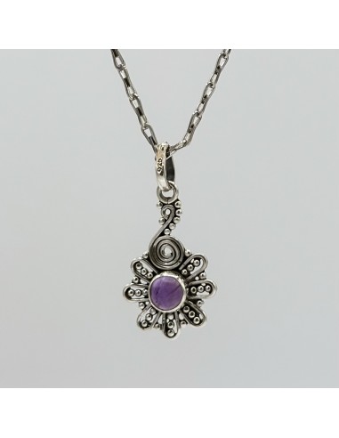 Colgante de amatista Mariana en plata para protección espiritual, paz interior y elevación de la conciencia