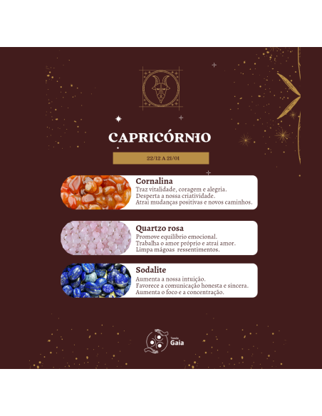 Kit Pedras Signo Capricórnio ♑ – Energia & Equilíbrio