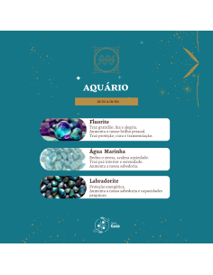 Kit Tenda Gaia con piedras del signo Acuario para claridad mental, libertad interior, innovación y alineación consciente. 2