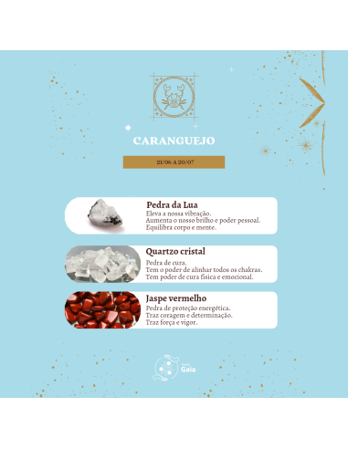 Kit Tenda Gaia con piedras del signo Cáncer para acogida emocional, protección energética y fortalecimiento de la intuición.