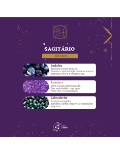 Kit Tenda Gaia con piedras del signo Sagitario para expansión de la conciencia, verdad interior y claridad de propósito. 2