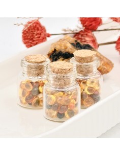 Frasco de âmbar rolado pedras naturais 2