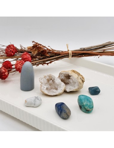 Kit Buenos Sueños niño con cristales para tranquilidad emocional, protección suave y noches de sueño sereno.