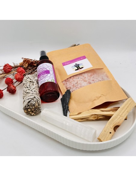 Kit de limpeza energética Tenda Gaia para purificação profunda, proteção energética e renovação do campo vibracional.