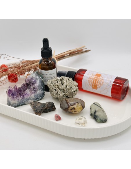 Kit de prosperidad completo Tenda Gaia con cristales para abundancia