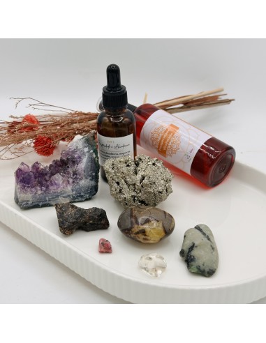 Kit de prosperidad completo Tenda Gaia con cristales para abundancia