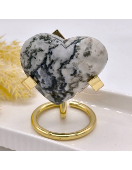 Corazón de Ágata Musgo – Energía & Conexión Elemental