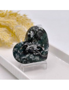 Coração de ágata musgo 5 a 6 cm pedra natural 2