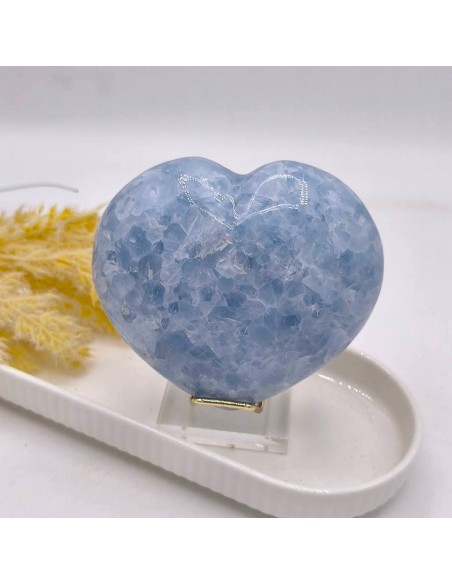 Corazón de celestina para paz interior, elevación espiritual y claridad mental