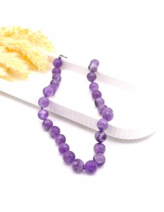 Colar de ametista 14 mm para proteção espiritual, serenidade interior e clareza mental
