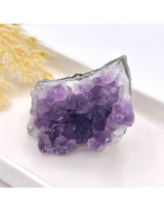Drusa de amatista para protección espiritual, transmutación energética y serenidad interior