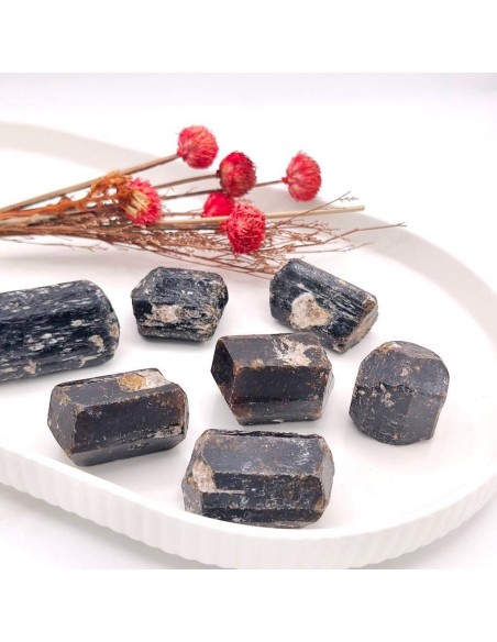 Turmalina amarela dravite 4 a 5 cm pedra natural