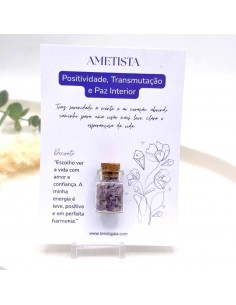 Frasco de intención y manifestación con amatista para claridad espiritual, protección energética y enfoque consciente