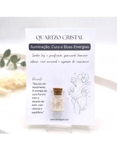 FRASCO DE PROPÓSITO Y MANIFESTACIÓN CON CUARZO CRISTAL