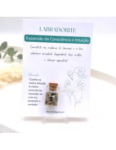 FRASCO DE INTENCIÓN Y MANIFIESTACÓN CON LABRADORITA