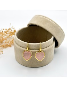 Pendientes de Cuarzo Rosa — joya energética que vibra amor, ternura y armonía, fortaleciendo el corazón y la energía emocional.