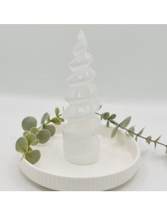 Espiral de selenite 14 cm pedra natural