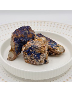 Azurita en bruto para claridad mental profunda, despertar intuitivo y expansión consciente de la percepción interior