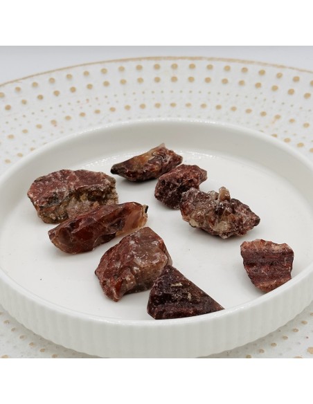 Calcite vermelha em bruto para vitalidade, coragem e equilíbrio emocional