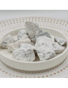 Howlite em bruto para paz interior, calma mental e equilíbrio emocional