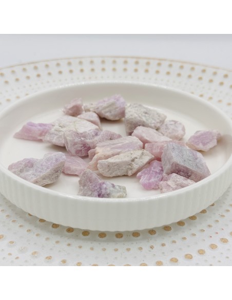 Kunzite em bruto para amor próprio, cura emocional e suavidade espiritual