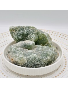 Prehnite em bruto para intuição profunda, cura do coração e serenidade interior