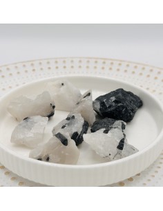 Quartzo turmalinado em bruto 4 a 5 cm pedra natural