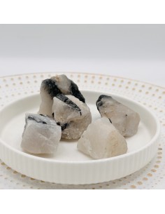 Quartzo turmalinado em bruto 2 a 3 cm pedra natural