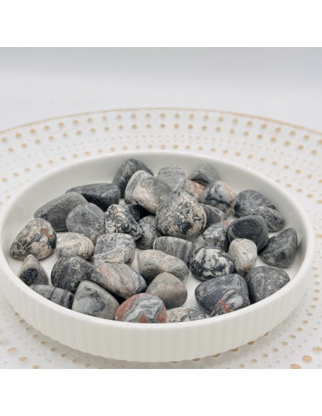 Ágata Crazy Lace gris rodada para alegría interior, equilibrio emocional y vitalidad energética