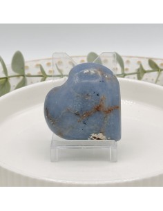Coração de angelite 4 a 5 cm pedra natural