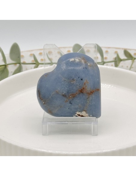 Coração de angelite 4 a 5 cm pedra natural