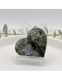 Coração de ágata musgo 3 a 4 cm pedra natural