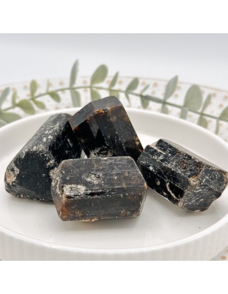 Turmalina amarela dravite 3 a 4 cm pedra natural