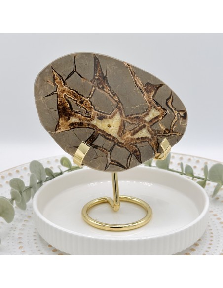 Septária semi-polida média 10 cm pedra natural